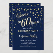 Invitation à la fête du 60e anniversaire - Gold Na (Devant / Derrière)