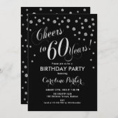 Invitation à la fête du 60e anniversaire - Noir d' (Devant / Derrière)