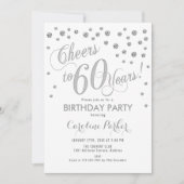 Invitation à la fête du 60e anniversaire - Silver  (Devant)