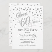 Invitation à la fête du 60e anniversaire - Silver  (Devant / Derrière)
