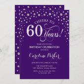 Invitation à la fête du 60e anniversaire - Silver  (Devant / Derrière)