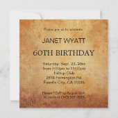 Invitation à la fête du 60e anniversaire | Vintage (Dos)