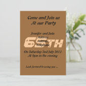 Invitation à la fête du 65e anniversaire (Debout devant)