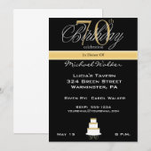 Invitation à la fête du 70e anniversaire (Devant / Derrière)