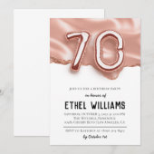 Invitation à la fête du 70e anniversaire (Devant / Derrière)