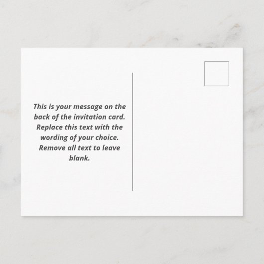 Invitation à la fête du 70e anniversaire (Dos)