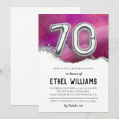 Invitation à la fête du 70e anniversaire (Devant / Derrière)