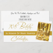 Invitation à la fête du 70e anniversaire (Devant / Derrière)