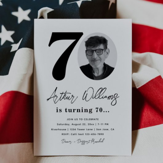 Invitation à la fête du 70e anniversaire | 70e ann