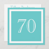 Invitation à la fête du 70e anniversaire - Aqua (Devant / Derrière)