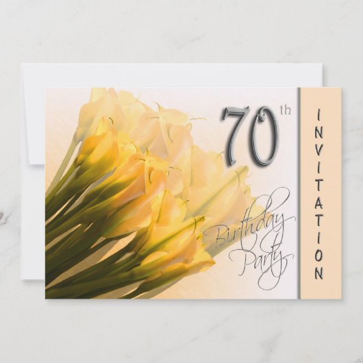 Invitation à la fête du 70e anniversaire - Calla L (Devant)