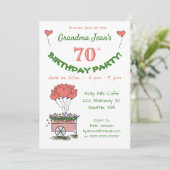 Invitation à la fête du 70e anniversaire - Coeurs  (Debout devant)