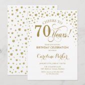 Invitation à la fête du 70e anniversaire - Gold Wh (Devant / Derrière)