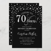 Invitation à la fête du 70e anniversaire - Noir d' (Devant / Derrière)