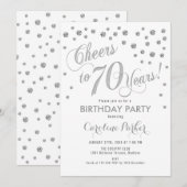 Invitation à la fête du 70e anniversaire - Silver  (Devant / Derrière)