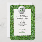 Invitation à la fête du 75e anniversaire de Golfer (Devant)