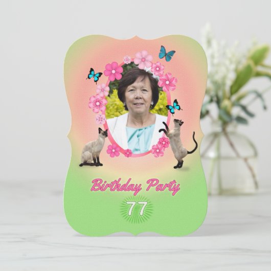 Invitation à la fête du 77e anniversaire (Debout devant)