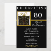 Invitation à la fête du 80e anniversaire (Devant / Derrière)