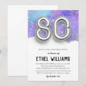 Invitation à la fête du 80e anniversaire (Devant / Derrière)