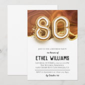 Invitation à la fête du 80e anniversaire (Devant / Derrière)