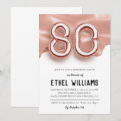 Invitation à la fête du 80e anniversaire (Devant / Derrière)