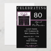 Invitation à la fête du 80e anniversaire (Devant / Derrière)