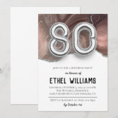 Invitation à la fête du 80e anniversaire (Devant / Derrière)
