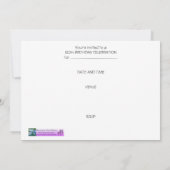 Invitation à la fête du 80e anniversaire (Dos)