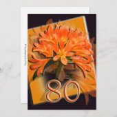 Invitation à la fête du 80e anniversaire (Devant / Derrière)