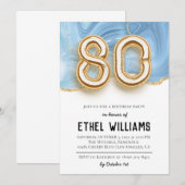 Invitation à la fête du 80e anniversaire (Devant / Derrière)