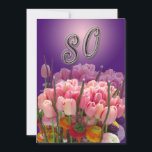 Invitation à la fête du 80e anniversaire<br><div class="desc">Une élégante invitation à fêter son 80e anniversaire</div>