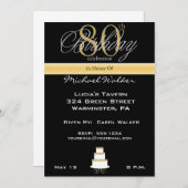 Invitation à la fête du 80e anniversaire (Devant / Derrière)