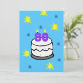 Invitation à la fête du 80e anniversaire 80 Bougie (Debout devant)