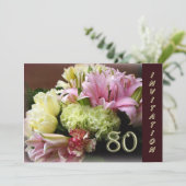 Invitation à la fête du 80e anniversaire - Bouquet (Debout devant)