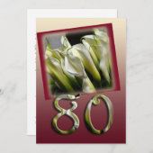 Invitation à la fête du 80e anniversaire - Calla l (Devant / Derrière)