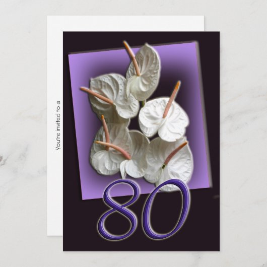 Invitation à la fête du 80e anniversaire de la flo (Devant / Derrière)