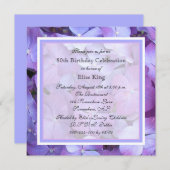 Invitation à la fête du 80e anniversaire Hydrangea (Devant / Derrière)