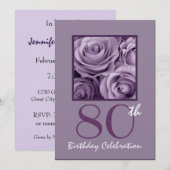 Invitation à la fête du 80e anniversaire Lilac Pur (Devant / Derrière)