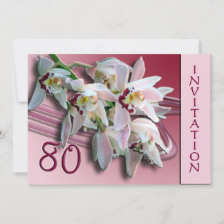Invitation à la fête du 80e anniversaire - Orchidé