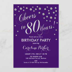 Invitation à la fête du 80e anniversaire - Silver
