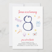 Invitation à la fête du 8e anniversaire (Devant)