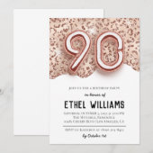 Invitation à la fête du 90e anniversaire (Devant / Derrière)