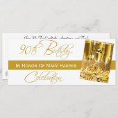 Invitation à la fête du 90e anniversaire (Devant / Derrière)