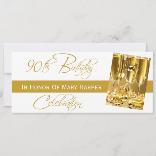 Invitation à la fête du 90e anniversaire (Devant)