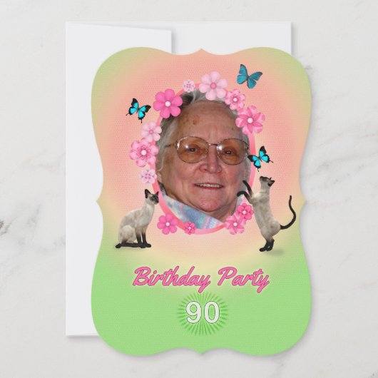 Invitation à la fête du 90e anniversaire (Devant)