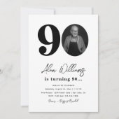 Invitation à la fête du 90e anniversaire | 90e ann (Devant)