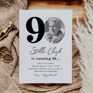 Invitation à la fête du 90e anniversaire 90e ann