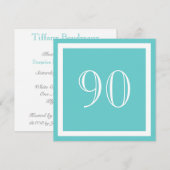 Invitation à la fête du 90e anniversaire - Aqua (Devant / Derrière)