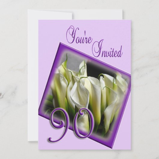 Invitation à la fête du 90e anniversaire - Calla l (Devant)
