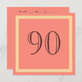 Invitation à la fête du 90e anniversaire - Coral S (Devant / Derrière)